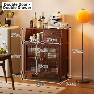 ZHUSHANXIA | Narrow Solid Wood Storage Cabinet 30cm