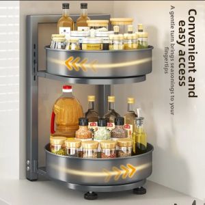 Rotatable Multifunctional Spice Storage Rack