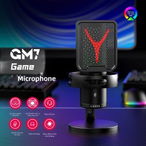 Micro Chơi Game Có Dây USB RGB Kèm Chân Đế - Micro Tụ Điện Chất Lượng Phòng Thu Chuyên Nghiệp Dành Cho PC Laptop Phát Trực Tuyến Podcast Karaoke