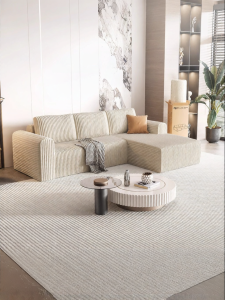 Cream Luxury Minimalist Velvet Sofa Single/Double/Triple Seater