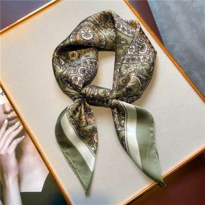 70x70cm Khăn Lụa Vuông Dành Cho Nữ In Hoa Satin Mềm Mại Foulard Khăn Choàng Cổ Khăn Choàng Quấn Tóc Đầu Hijab Đa Chức Năng Thời Trang Giản Dị Phụ Kiện