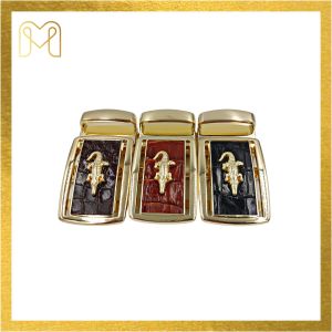 Đầu khóa thắt lưng nam size 3.5cm và 4cm mặt da cá sấu thật đầu khóa inox mạ vàng loại I không gỉ mặt dây nịt nam Men Leather M3DK6