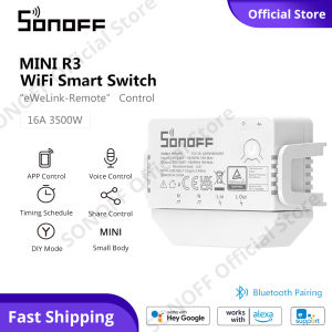 SONOFF MINI R3 16A WiFi Smart Switch DIY Wireless Smart Switch Small Smart Module EWeLink-Remote Control App/Voice Control Work with S-MATE Switch Mate Make Your Existing Switch Smart