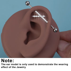 1pc Zirconia Industrial Piercing Barbell Stainless Steel Ear Cartilage Industrial Piercing Earrings Body Jewelry 14G