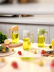 SG 470ML 2 In 1 Oil Spray Bottle Home Kitchen Glass Oil Bottle BBQ Cooking Oil Leakproof Spray Glass Bottle Oil Bottle Dispenser