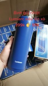 Bình giữ nhiệt cao cấp Lumiarc màu xanh - Hàng KM sữa Ensure