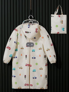 Japanese Cartoon Car Thin Kids Raincoat Breathable Quick-Drying Boys and Girls Primary School Students Kindergarten Backpack-Seat Poncho