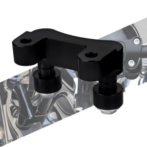 Mactions | Motorcycle Handle Bar Mount Clamp Handlebar Riser Adapter Black Chrome For Harley Dyna 06-2017 Softail 18-25 Touring Road Glide