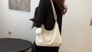 Túi xách nữ đeo chéo túi da phối nhung kẹp nách đeo vai kèm charm mây HĐ 249