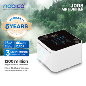 Nobico J008 H13 HEPA Air Purifier | 3-Stage Filter & Virus Protection | 15㎡ Room Coverage