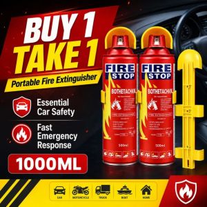 【BUY 1 TAKE 1】 Mini Fire Extinguisher Car Fire Extinguisher Portable stand Fire Stop 500 ml for car motorcycle Car Fire Extinguisher for House/Car/Office Emergency Portable Emergency Mini Car Stop Fire Extinguisher