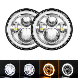 1/2PCS 7 Inch LED Headlight Projector 7" Headlamp For Wrangler TJ 2 Door 1997~2006 For Honda Motorcycle Auto Headlight