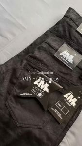 Celana Corduroy pria pajang hitam over size / Celana panjang corduroy gombrong hitam katun tebal Korduroy  panjang over size