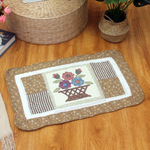 Export American Pastoral Cotton Quilting Seam Ground Mat Bathroom Toilet Door Mat Non Slip Mat Carpet Machine Washable Cushion