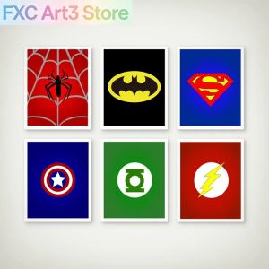 1PC frameless CanvasSuperhero Avenger Spiderman Canvas Painting For Kids Boy Room Marvel Print Poster Wall Pictures Child Bedr