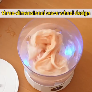 Automatic Underwear Washing Machine Rechargeable Mini Washing Machine 1.5L Dual-Bucket for Travel Camping Dorm