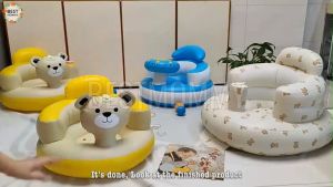BESTMOMMY Inflatable Portable Kids Bear Sofa Baby Chair With Air Pump For Baby Seat Training