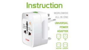 GRATIS POUCH Travel Adaptor Universal Adapter Steker Colokan Listrik Stop Kontak Perlengkapan Haji