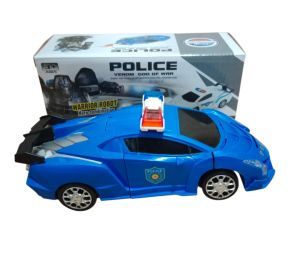 MAINAN MOBIL POLISI JADI ROBOT WARNA RANDOM