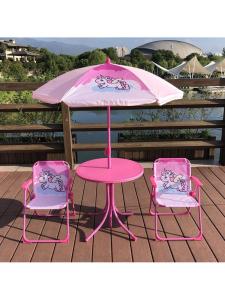 Childrens Casual Plastic Table And Chair Set Kindergarten Beach Weatherproof Outdoor Furniture Game Four-piece Set