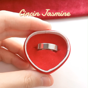 Cincin Titanium Wanita Anti Luntur - Anti Karat J4smin Model Polos Model Terbaru BONUS KOTAK PERHIASAN