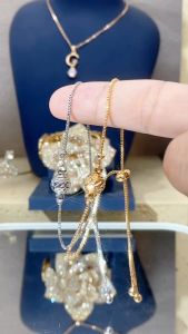 Y885【COD】Korea 18K Lapis Emas Anti Karat manik manik gelang Fashion Wanita Gelang Serut Xuping Jewelry