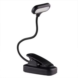 Mini LED Book Light Portable Eye Protection Reading Lamp Flexible Adjustable Battery Powered Study Light Bedroom Bedside Clip