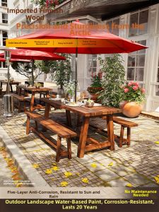 XiMei WoodWork | Outdoor Rot Resistant Commercial Patio Furniture Set With Umbrella Support