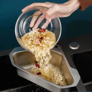 Drain Basket Stainless Steel Triangle Kitchen Sink Food Debris Waste Filter Fruit Vegetable Drainer Rack Household Gadgets