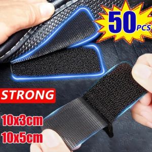 50PCS Self Adhesive Carpet Fixing Stickers Double Faced Car Carpet Fixed Patches Home Floor Foot Mats Anti Skid Grip Tapes Auto Parts