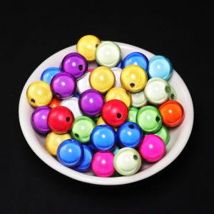 Mixed Color 3D Illusion Miracle Beads Acrylic Round Loose Spacer Beads For DIY Earring Necklace Bracelet Jewelry Craft Making Handmade Accessories