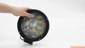 JALN7 LED Driving Off Road Round Spotlight Trucks Work Lights Pickup White Super Bright 7 inch 60W Suvs Atv