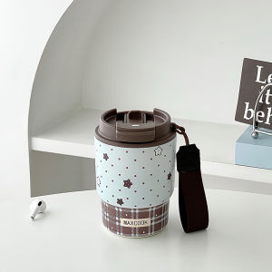 Thermos and Chilled Tumbler with Straw and Ceramic Liner