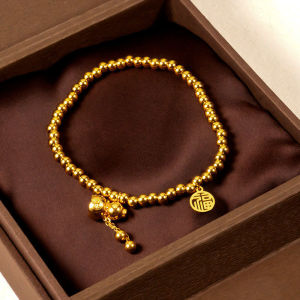 High Quality Non-Fading Titanium Steel Bracelet Womens Summer New Style Fruits And Vegetables Beads 3D Hollow Design