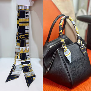 High Quality Double-Sided Small Ribbon Tied Bag Handle Scarves Decorative Wrapped Bag Handle Bench Narrow Ribbon Artificial Silk Scarf