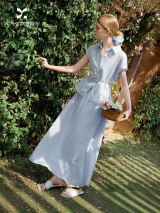 XIANGYING | Blue Womens Three-Piece Set