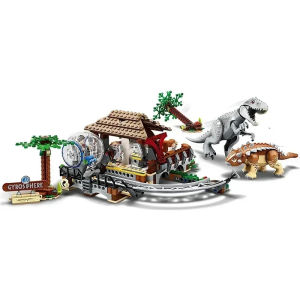 Building Blocks Jurassic Series Tyrannical Tyrannosaurus Rex vs. Ankylosaurus 75941 Childrens Male Assembled Dinosaur Toy Model