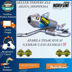 knalpot racing motor pnp Crf 150 Klx 150bf Full set Norifumi Rocket 4 Stainles