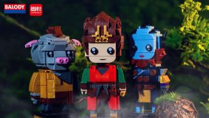 Blok Susun DIY Kartun Journey to the West Bricks Mini Mainan Balok Nano Block Model Monkey King Toys