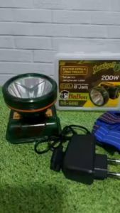 Senter Kepala LED Super Terang 200W USB Charging Senter Sorot dengan Cahaya Putih BABON BB-688 | Headlamp Senter Kepala Cas Ulang Senter kepala Rechargable 2400mAh Tahan Hingga 8 jam – Senter Selam Tahan Air