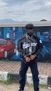 Jaket Varsity Baseball New York Yankees MLB Untuk Dewasa Pria Wanita Premium Bordir