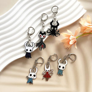 6pcs Hollow Knight Silksong Keychain Bone Nail the Pale King Figure Keyring for Men Game Accessories Car Key Chain
