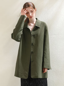 Miccbeirn | Early Autumn New Fashion Simple Style Coat Jacket Casual Versatile Small Size Mid-Length Commute Womens Top Cotton Blend