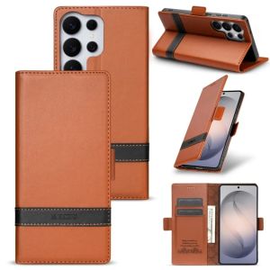 Ví Đựng Thẻ Chống RFID Chống Sốc Bằng Da Dạng Gập Bảo Vệ Điện Thoại Samsung Galaxy S26/S25/S24/S23/S22/S21 FE Note 20