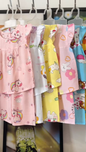 (18 Size/ 5-65Kg)- Bộ Đồ Tole Lanh Bé Gái Tay Cánh Tiên Quần Lửng - Đồ bộ bé gái - Đô tôn trẻ em - TOLE LUNG
