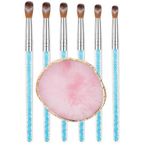 Professional acrylic nail brush set suitable for acrylic nail art includes 1 resin palette and 6 nail brushes