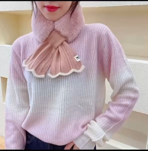 Khăn Len Nữ Thắt Nơ Dễ Thương – Phong Cách Hàn Quốc Giữ Ấm Mùa Đông Thời Trang Cá Tính