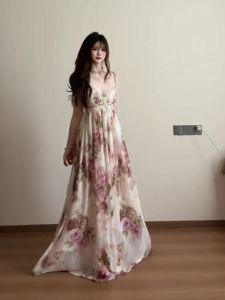 CHANGTONG | Đầm Hoa Phong Cách Cổ Điển Độc Đáo