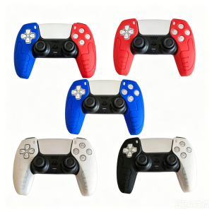 Silicone Gamepad Case Split Protective Cover Skin for PlayStation 5 DualSense PS5 Controller Fit in Dock