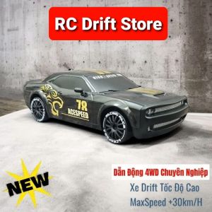 Xe Điều Khiển RC Mini Drift FQD 10 Có Gyro Servo lái Mustang BlackHaw 1:20 phiên bản nâng cấp chạy nhanh Drift mượt có điều tốc full chức năng